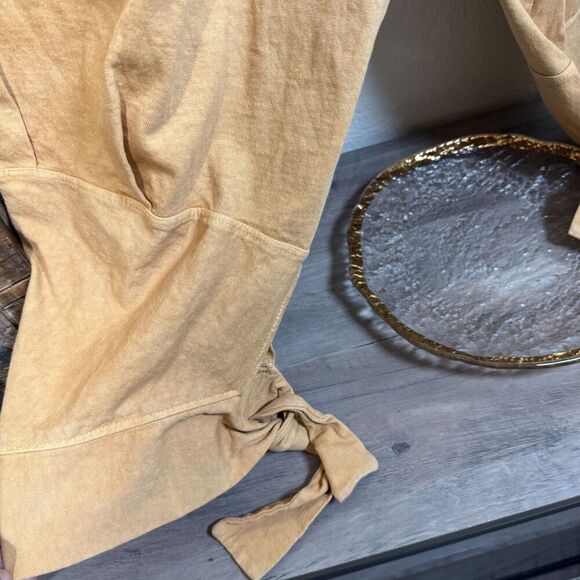 Free People Beach Stunner Pants Harem Drop Crotch Tie Ankle Slouchy Sz M Boho - Picture 5 of 13